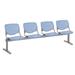 KFI Studios Kool 95" W Seat Tandem Seating w/ Metal Frame Plastic/Metal in Pink/Blue/White | 31 H x 95 W x 22 D in | Wayfair 2300BEAM4-BP20-SP08