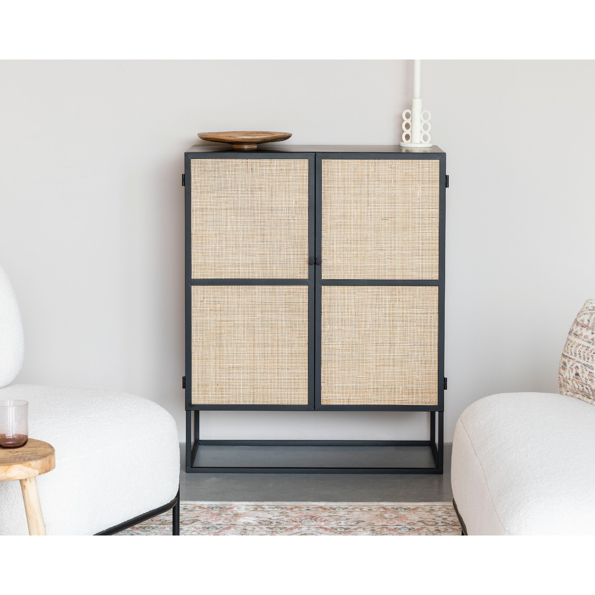 designline »Guuji« Low 2Do Sideboard schwarz