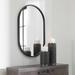 Uttermost Varina 32" x 20" Oval Sleek Vanity Bathroom Wall Mirror