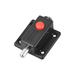Door Bolt Lock, 2" Plastic Sliding Barrel Keyless Latch w Switch Button (Black) - Black - 2-inch,1 Pcs