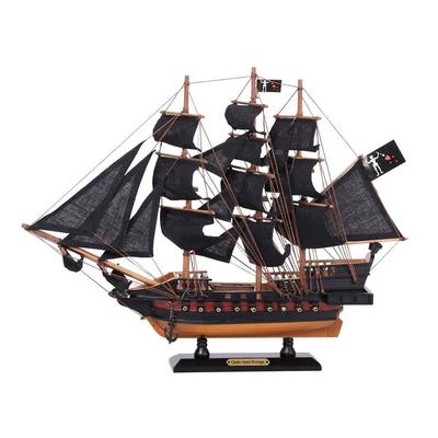 Wooden Blackbeard's Queen Anne's Revenge Black Sails Limited Model Pirate Ship - 15" L x 3" W x 12" H