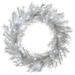 24" Pre-Lit Crystal Silver Metallic Wreath - 24 in