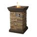 29.25" Classic Stone Column Style Gas Fire Pit