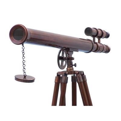 Floor Standing Solid Brass - Leather Griffith Astro Telescope - 32