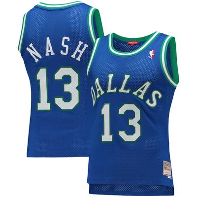 Blaues Mitchell & Ness Steve Nash Dallas Mavericks 1998/99 Hardwood Classics Swingman-Trikot für Damen Image