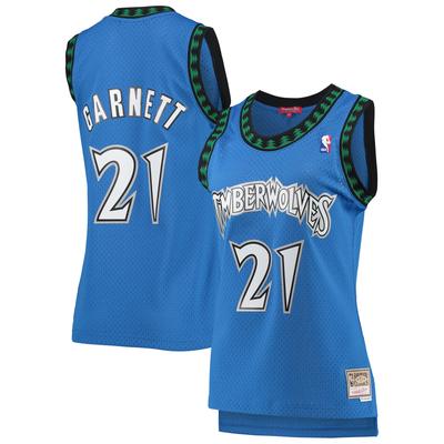 Blaues Mitchell & Ness Kevin Garnett Minnesota Timberwolves Hardwood Classics Swingman-Trikot für Damen Image