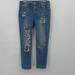 American Eagle Outfitters Jeans | American Eagle Tomgirl Jeans Heavily Distressed Straight Leg Relaxed Fit Size 6 | Color: Blue | Size: 6