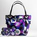 Coach Bags | Coach Alex Op Art Purple Multiprint Tote Handbag & Alex Multi Wristlet Set | Color: Blue/Purple | Size: 16" (L) X 12" (H) X 6 1/4" (W)