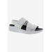 Extra Wide Width Women's Sutton Sandal by Drew in White Silver Combo (Size 8 1/2 WW)