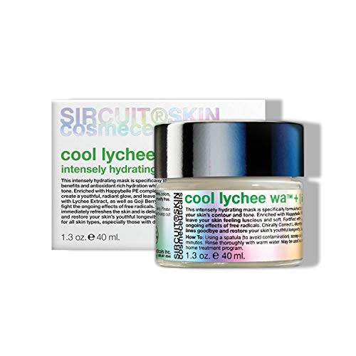 Sircuit Skin COOL LYCHEE WA+ Intensely Hydrating Mask - Cooling Facial Mask with Mangosteen Extract, Resveratrol + Essential Oil - Skin Hydration Face Mask Promotes Radiant Looking Skin (1.3 oz)