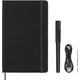 Moleskine Smart Writing Set, Smart Notebook with Smart Pen Included, Moleskine Smart Notebook, Digital Notebook with Lined Pages, Large, 13x21 cm, Black