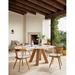 Wade Logan® Zhaviah Dining Table Wood/Stone/Concrete in Brown/Gray/White | 30 H x 54 W x 54 D in | Outdoor Dining | Wayfair