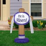Gemmy Industries Airblown He is Risen Easter Sign Inflatable Polyester in Brown | 42.13 H x 25.59 W x 16.93 D in | Wayfair G-41730