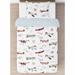 Sweet Jojo Designs Vintage Airplane Grey, Yellow, Orange, Red, White | Twin Comforter + 2 Standard Shams | Wayfair Airplane-RD-BU-Twin-4