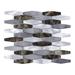 Natural Stone Glass Metal Aluminum Hexagon Mosaic Sheet Tile By Modket Mixed Material/Glass/Metal in Gray | 3.85 H x 1.18 W x 0.31 D in | Wayfair
