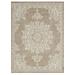 White 122.4 x 94.8 x 0.4 in Area Rug - Nicole Miller New York Patio Country Azalea Medallion Indoor/Outdoor Area Rug, Taupe/Ivory | Wayfair