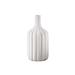 Urban Trends Round Bottle Vase w/ Narrow Mouth & Embossed Column Pattern Design LG Matte Finish White in Blue/White | 12 H x 6 W x 6 D in | Wayfair