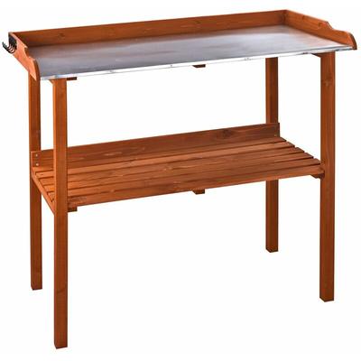 Pflanztisch Pflanzentisch Gärtnertisch Blumentisch 103x48x96 Massiv-Holz Antik Image