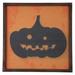 15.75" Black Jack O Lantern Silhouette Halloween Wall Hanging