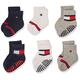 Tommy Hilfiger Unisex Baby Flag Sock 6 Pack Ecom, white grey navy, 15