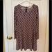 Michael Kors Dresses | Michael Kors Long Sleeve Dress | Color: Black/Brown | Size: Lp