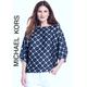 Michael Kors Tops | Michael Kors Nwot Silk-Like Kimono Style Blouse Sz Xs | Color: Blue/White | Size: Xs