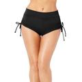 Plus Size Women's Adjustable Swim Shorts by Swimsuits For All in Black (Size 18)