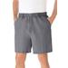 Men's Big & Tall Knockarounds® 6" Pull-On Shorts by KingSize in Steel (Size L)