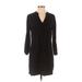 Express Casual Dress - Shift: Black Solid Dresses - Women's Size Small