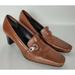 Coach Shoes | Coach Womens Brown Calf Leather Heels Square Toe Deborah Italy 9.5 B | Color: Brown | Size: 9.5