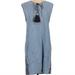 J. Crew Dresses | J. Crew Knee Length Solid Blue Casual Shift Dress With Tie Neck | Color: Blue | Size: Xs