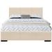 Abbey Platform Bed by Camden Isle in Beige (Size QUEEN)