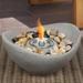 Aoodor Portable Concrete Fire Pit - Indoor/Outdoor Tabletop Fireplace for Balcony, Patio Decor