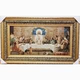Darby Home Co Last Supper Tapestry Blended Fabric in Blue/Brown/White | 17.5 H x 29.5 W in | Wayfair F2E747DC0B1549F2BD86B9322609E1DD