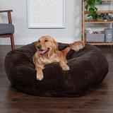 FurHaven Squishy Square Plush Ball Pet Pillow Polyester/Recycled Materials in Black/Brown | 16 H x 45 W x 45 D in | Wayfair 17536361