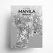 17 Stories Manila City Map Graphic Art Paper in Gray/White | 24 H x 18 W x 0.05 D in | Wayfair 2B61FA97FEBB4F07BF107A94730C62F4