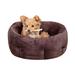 FurHaven Luxury Faux Fur Warming Hi-Lo Cuddler Bed Polyester in Brown | 12 H x 20 W x 20 D in | Wayfair 10249491