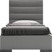 AllModern Instinct Tufted Low Profile Platform Bed Upholstered/Faux leather in Gray | 52 H x 45 W x 81 D in | Wayfair