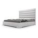 AllModern Instinct Tufted Low Profile Platform Bed Upholstered/Faux leather in Gray | 61 H x 65 W x 86 D in | Wayfair