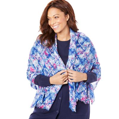 Women's Lightweight Scarf by Accessories For All in Horizon Blue Tie Dye