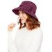 Women's Quilted Bucket Hat by Accessories For All in Deep Claret