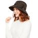 Women's Quilted Bucket Hat by Accessories For All in Chocolate