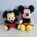 Disney Toys | Mickey Mouse Disneyland Walt Disney World 2 Plush Lot Stuffed Animal Toy Vintage | Color: Black/Red | Size: See Photos