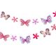 Talking Tables Bunting Tilly & Tigg Schmetterling-Wimpelkette, 3,5 m, lila und rosa Girlande, Dekoration für Kindergeburtstage, Kinderzimmer, Gartenparty, Babyparty, Rose