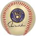 Paul Molitor Milwaukee Brewers Autographed Gold Leather Baseball
