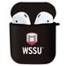 Black Winston-Salem State Rams Airpods Case