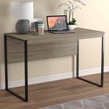 "Computer Desk 47.5""Long/Dark Taupe with Black Metal for Home Office and Small Spaces. Ideal for writing, gaming, study, work from home. - Safdie & Co 81127.Z.05"