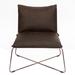 Lounge Chair - Everly Quinn Moderne Lounge Chair In Dark Finish Faux Leather in Brown | 30.7 H x 30.7 W x 31.1 D in | Wayfair