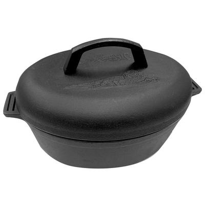 Bayou Classic 6-qt Cast Iron Oval Roaster with Lid