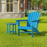 Polytrends Altura Outdoor Eco-Friendly All Weather Adirondack Chair with Side Table (2-Piece Set)